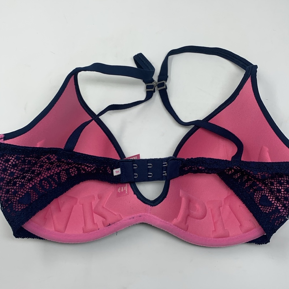 Y2K Pink victorias secret scoopneck push up bra 34D